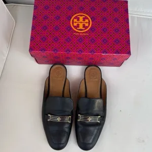 Tory Burch Amelia Black Leather Loafers