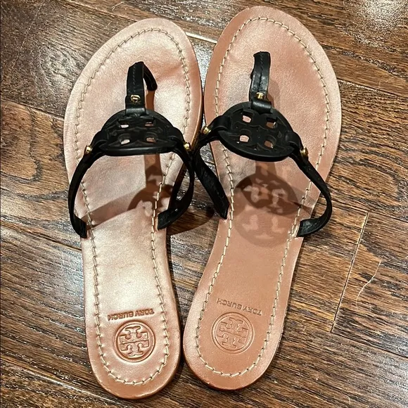 Tory Burch Black and Brown Sandals