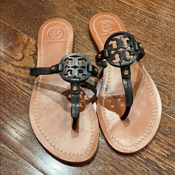 Tory Burch Black and Brown Sandals