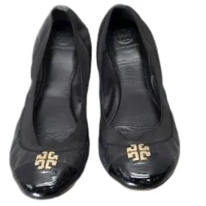 Tory Burch Black Leather Ballet Flats - Size 8.5