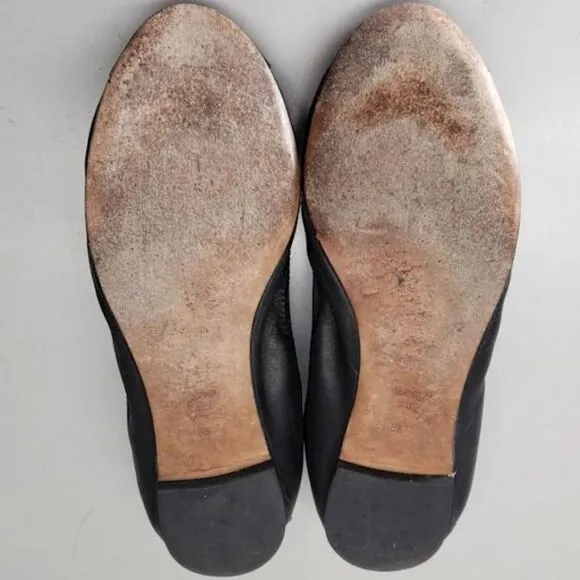Tory Burch Black Leather Ballet Flats - Size 8.5