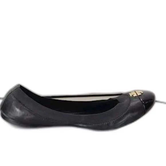 Tory Burch Black Leather Ballet Flats - Size 8.5