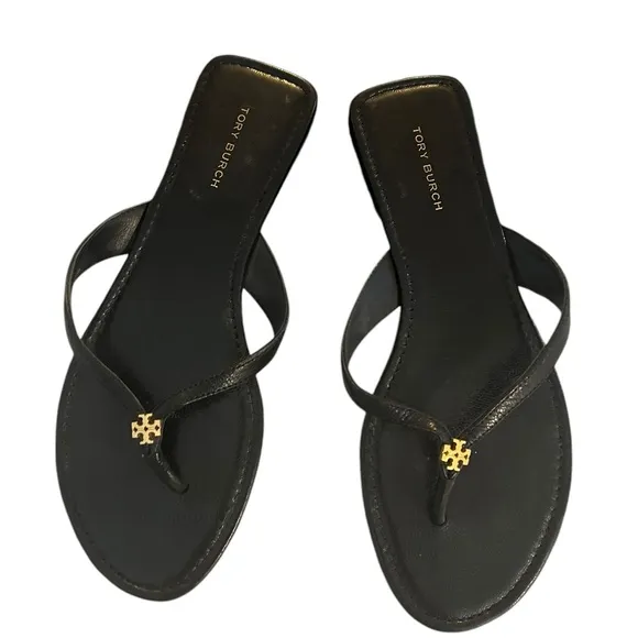 Tory Burch Black Leather Sandals