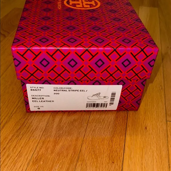 Tory Burch Brown and Cream Thong Sandals