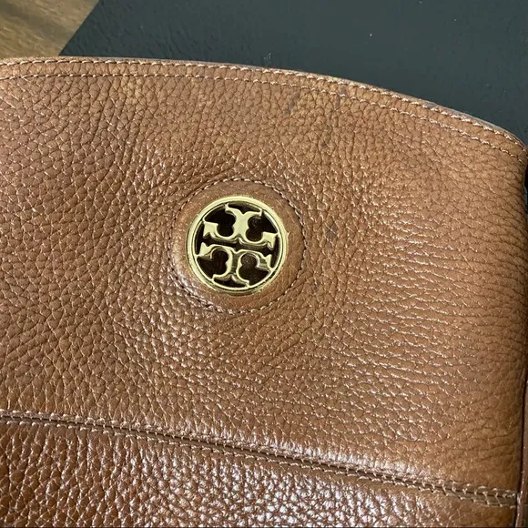 TORY BURCH brown pebbled leather Junction riding boots 6.5
