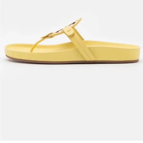 Tory Burch Butter Yellow Slide Sandals