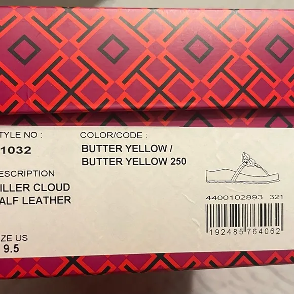 Tory Burch Butter Yellow Slide Sandals