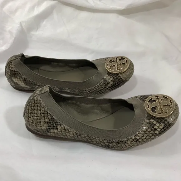 Tory Burch Caroline 2 Snake Skin Ballet Flat 5.5