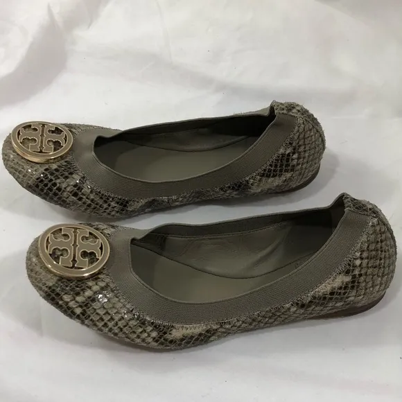 Tory Burch Caroline 2 Snake Skin Ballet Flat 5.5