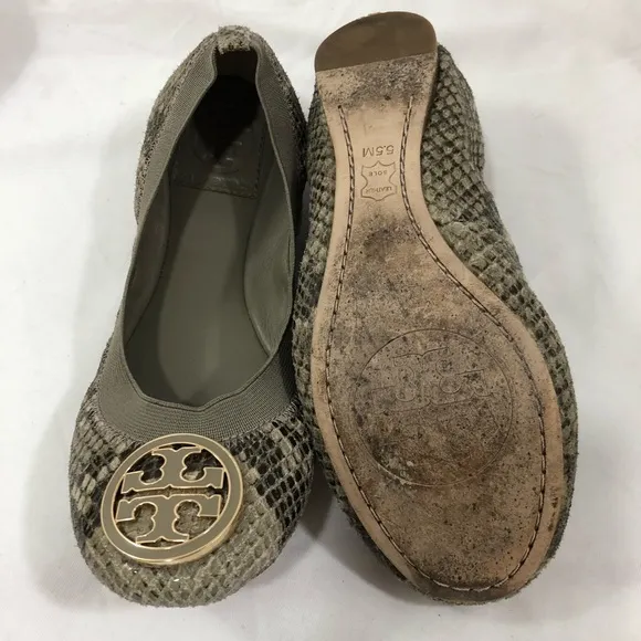 Tory Burch Caroline 2 Snake Skin Ballet Flat 5.5
