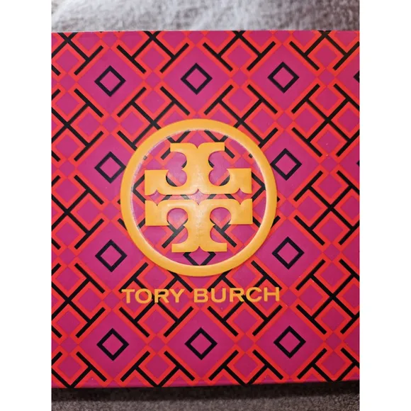 Tory Burch Leather &amp; Quilted Denim Cap-Toe Ballet Flats Shoes MSRP: $258 SIZE 8