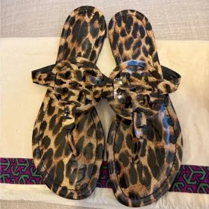 Tory Burch Leopard Print Sandals