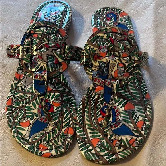 Tory Burch Multicolor Printed Sandals