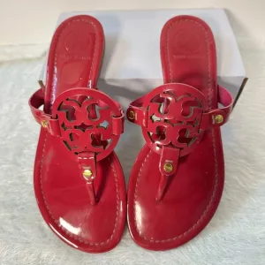 Tory Burch Red Sandals with Gold Medallion ♥️💞