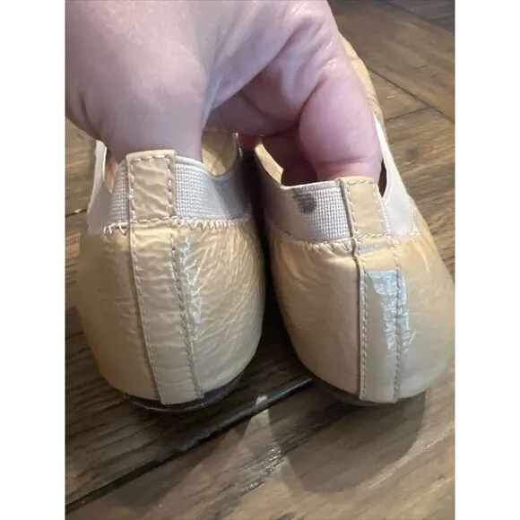 Tory Burch  reva flats/ballet‎ shoes size 9.5 M tan/camel color EUC