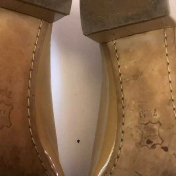 Tory Burch Shoes Leather Size 7.5 tan beige Paten