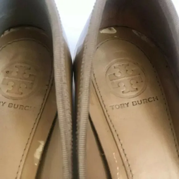 Tory Burch Shoes Leather Size 7.5 tan beige Paten