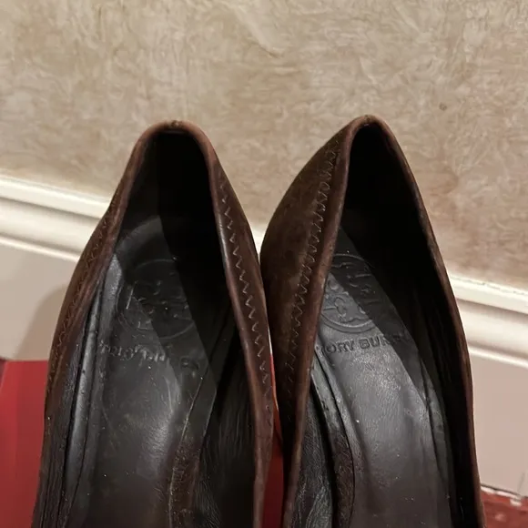 Tory Burch swede heeled shoes