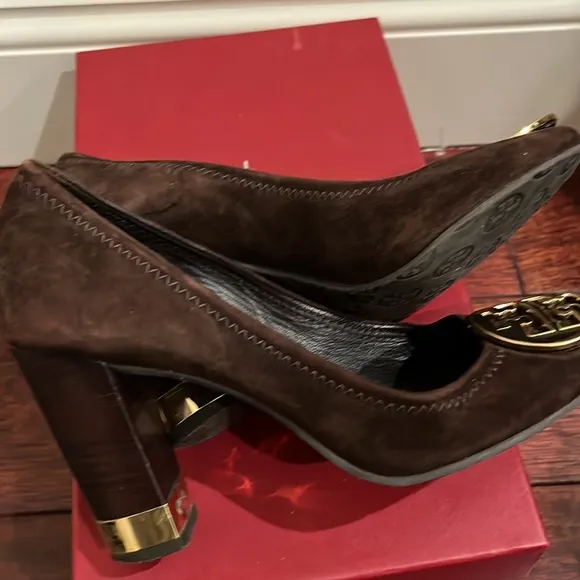Tory Burch swede heeled shoes