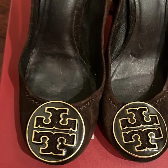 Tory Burch swede heeled shoes