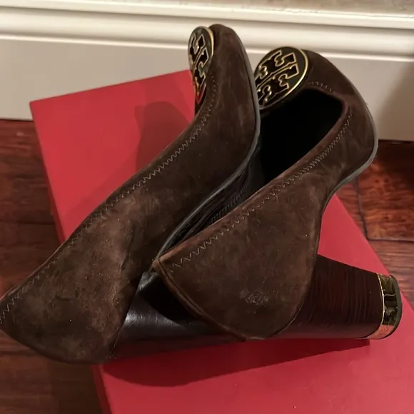 Tory Burch swede heeled shoes