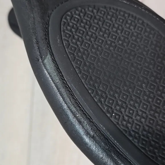 Tory Burch Women Leather Black Ballet Flats Slip On Shoes Sz 8.5M