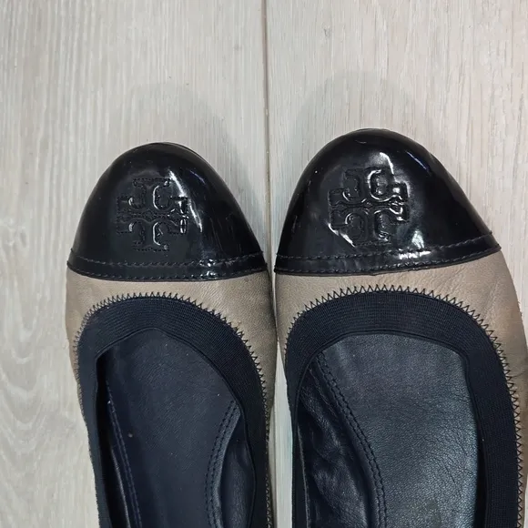 Tory Burch Womens Leather Carrie Ballet Flats shoes sz 10M