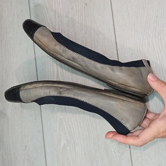 Tory Burch Womens Leather Carrie Ballet Flats shoes sz 10M