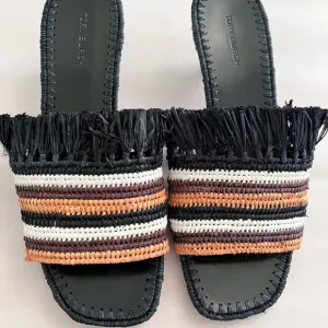 Tory Burch Women's Multicolor Woven Slide Sandals