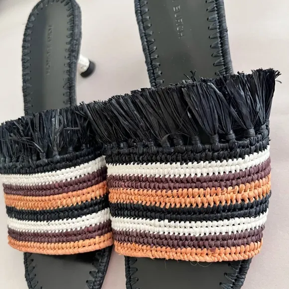 Tory Burch Women's Multicolor Woven Slide Sandals