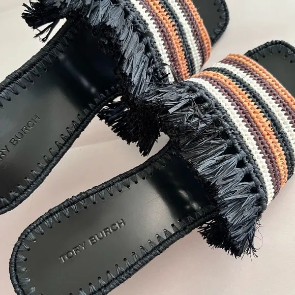 Tory Burch Women's Multicolor Woven Slide Sandals