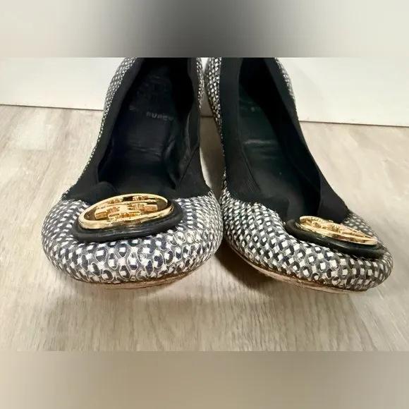 TORY BURCH WOMEN'S PATENT LEATHER Black,  Shoes Sz 5M