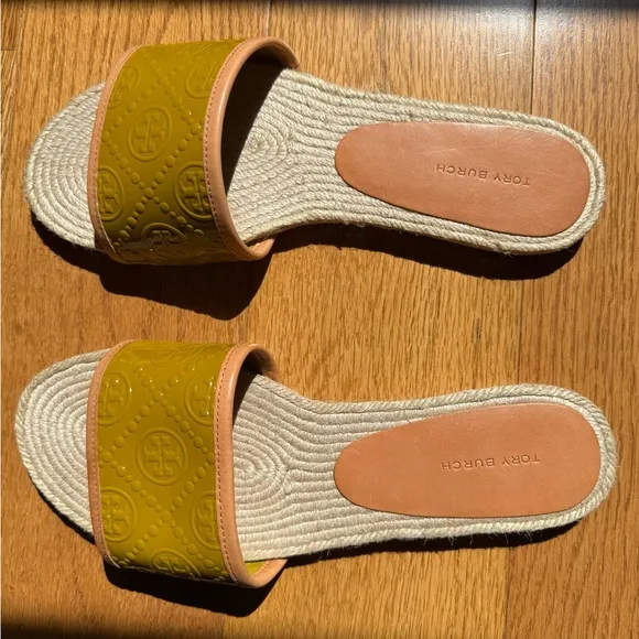 Tory Burch Yellow Sandals for Casual Comfort