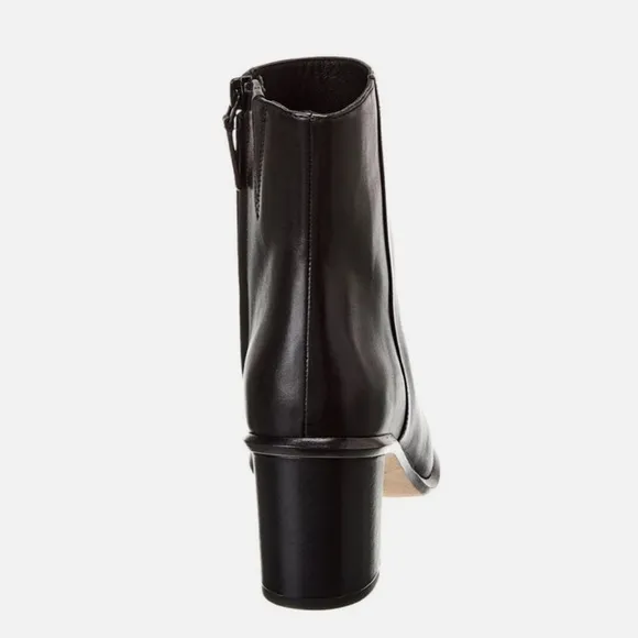 TORY BURCHBrooke Stamped Heel Leather Bootie In Black women size 8 NEW