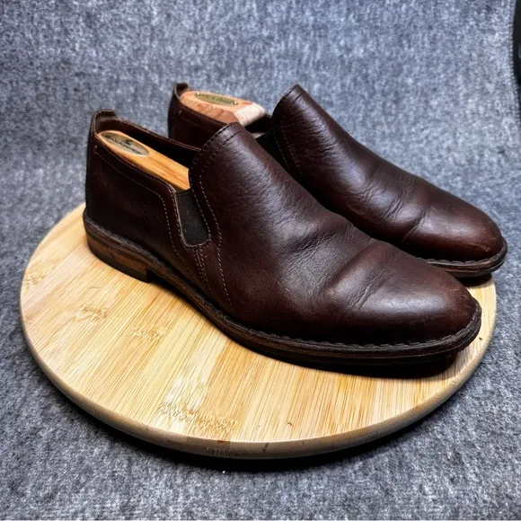 Trask Blaine Venetian Leather Slip On Loafers  Shoes Mahogany Brown Mens Sz 9