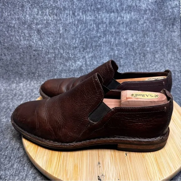 Trask Blaine Venetian Leather Slip On Loafers  Shoes Mahogany Brown Mens Sz 9