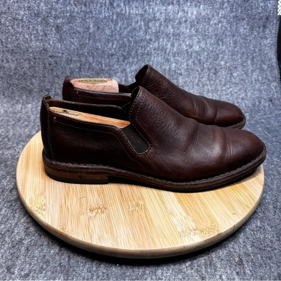 Trask Blaine Venetian Leather Slip On Loafers  Shoes Mahogany Brown Mens Sz 9