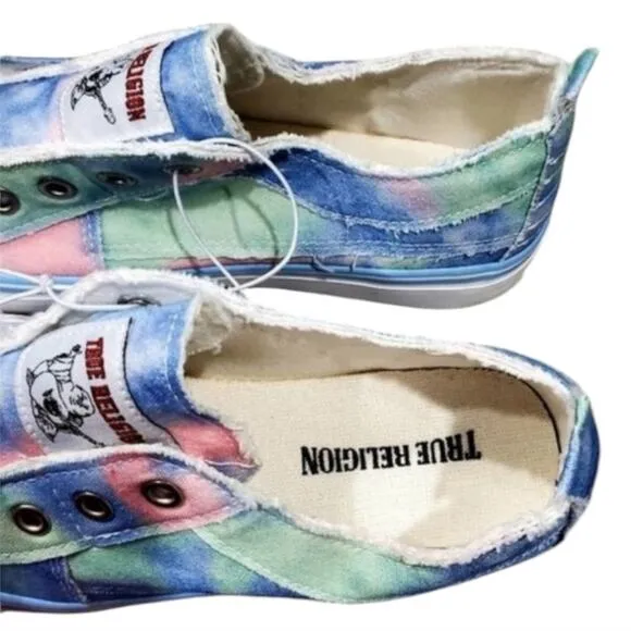 True Religion Korey tie dye 90s chuck style sneakers shoes size 8.5 9.5 10.5
