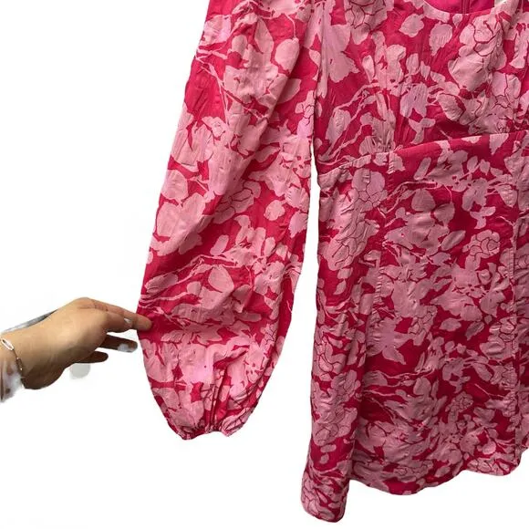 Tuckernuck Hyacinth House Red and Pink Balloon Sleeve Sienna Mini Dress