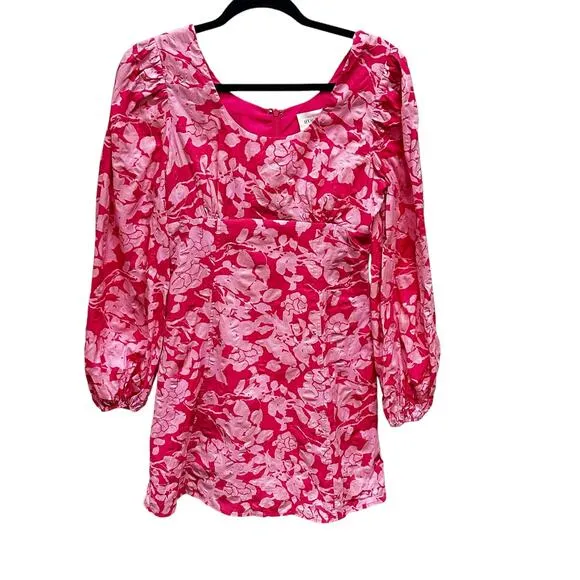 Tuckernuck Hyacinth House Red and Pink Balloon Sleeve Sienna Mini Dress