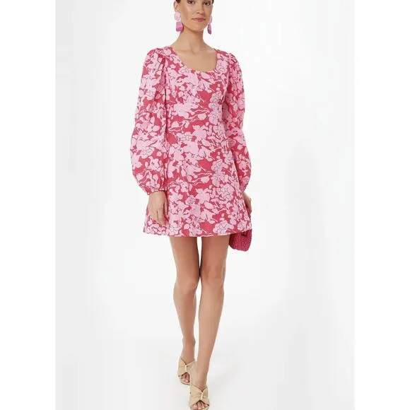 Tuckernuck Hyacinth House Red and Pink Balloon Sleeve Sienna Mini Dress