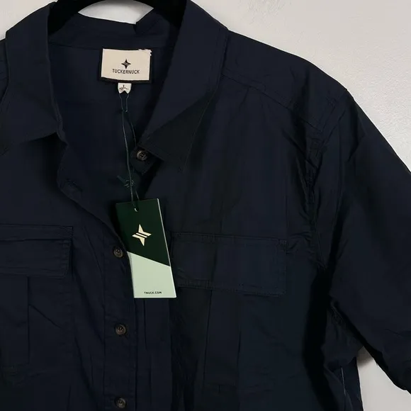 TUCKERNUCK Navy Lightweight Poplin Nala Dress