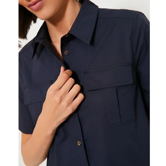 TUCKERNUCK Navy Lightweight Poplin Nala Dress