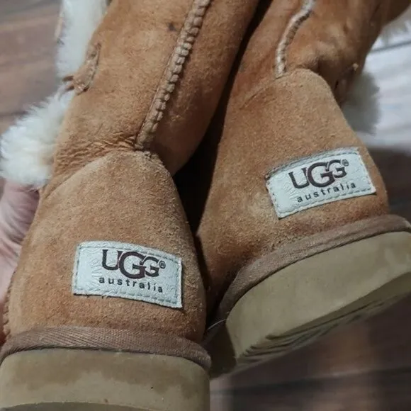 UGG 7 Baily Button Sherpa brown boots winter