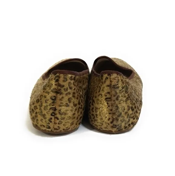 UGG Alloway Metallic Leopard Calf Hair Flats 10