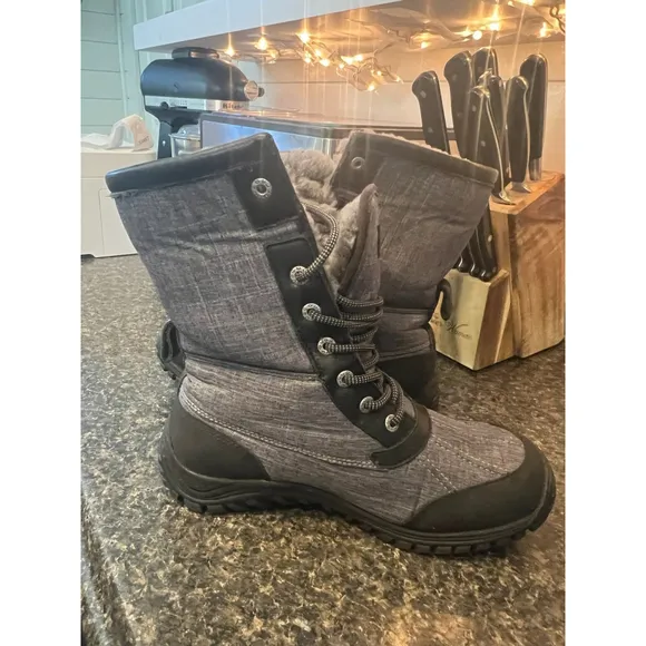 UGG Australia Adirondack Waterproof Winter Snow Boots in Charcoal