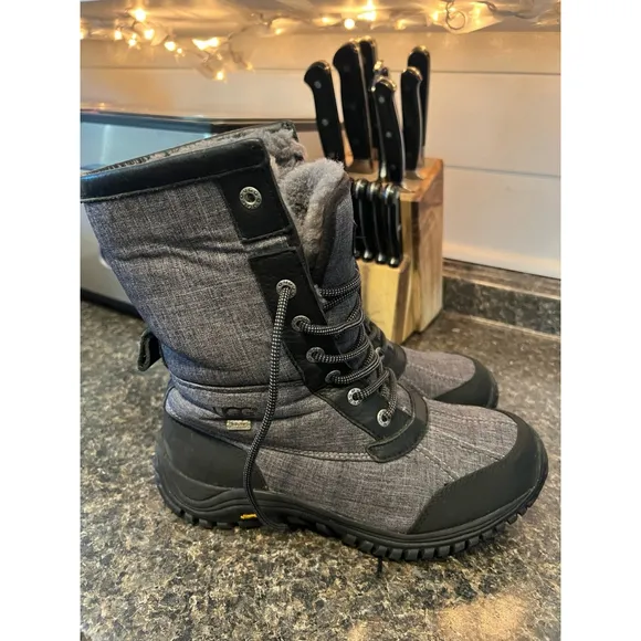 UGG Australia Adirondack Waterproof Winter Snow Boots in Charcoal