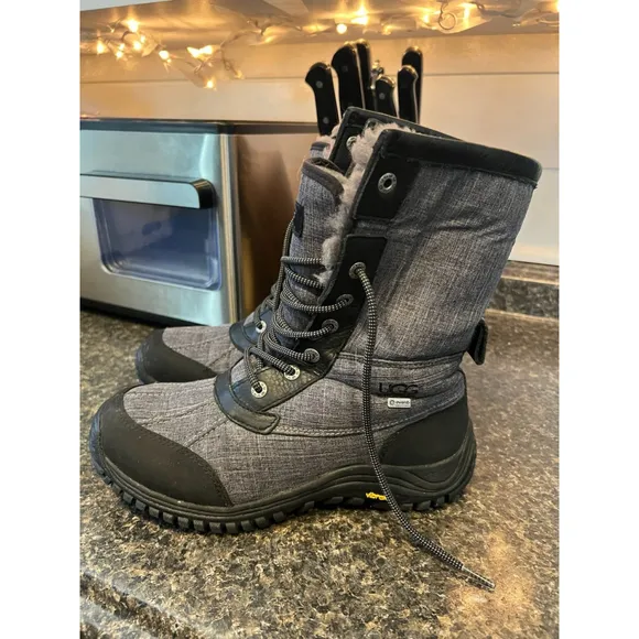 UGG Australia Adirondack Waterproof Winter Snow Boots in Charcoal