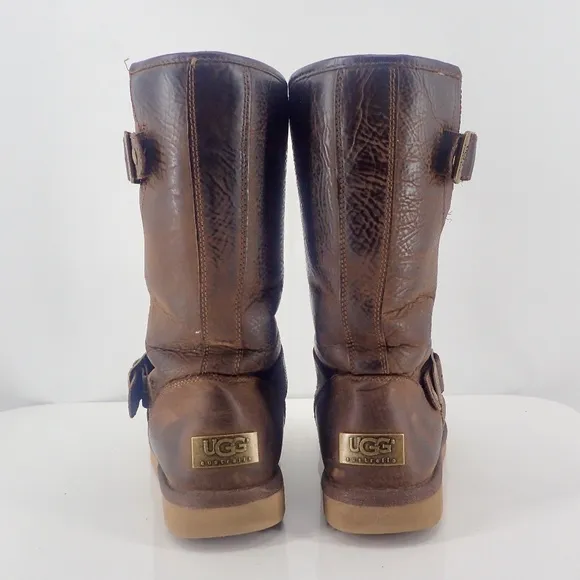 UGG Australia Bailey Buckle Boots  Winter  Brown Size 7 Mid Calf Leather F19014