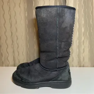 UGG Australia Ultimate Tall Braid 5340 Women's 8 Black Leather Winter F19008G